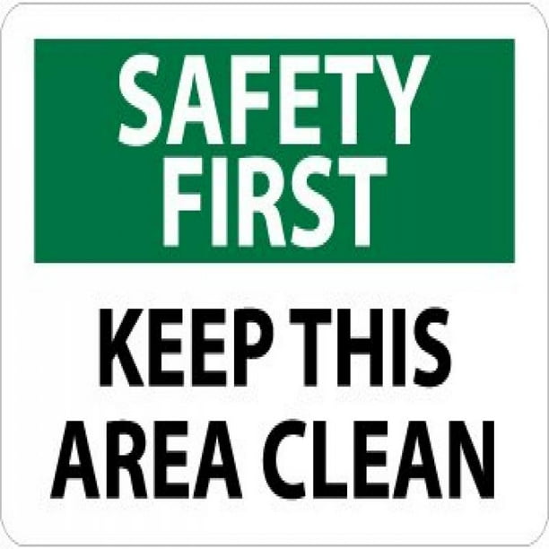 Legend SAFETY FIRST Black/Green on White 14 Length x 10 Height NMC SF174AB OSHA Sign Aluminum SAFETY IS EVERYBODYS JOB Legend SAFETY FIRST Black/Green on White 14 Length x 10 Height NMC SF174AB OSHA Sign Aluminum SAFETY IS EVERYBODYS JOB